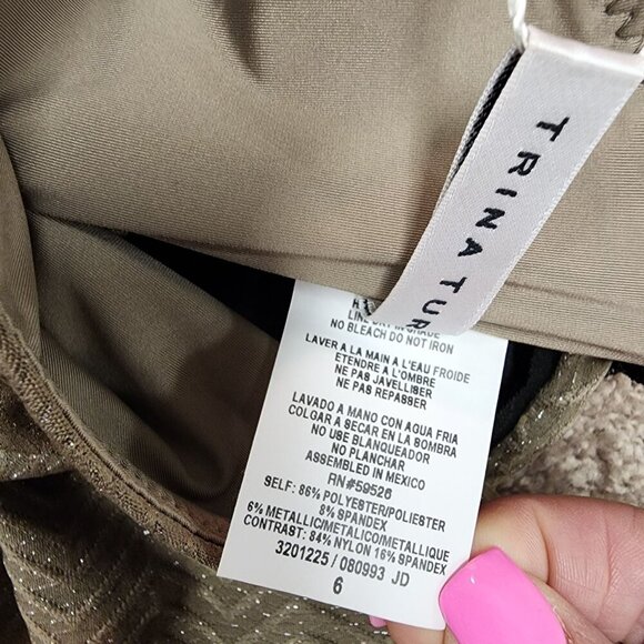 Trina Turk Swimsuit Empire Bandeau One Piece Bathing suit 6 - Picture 9 of 10